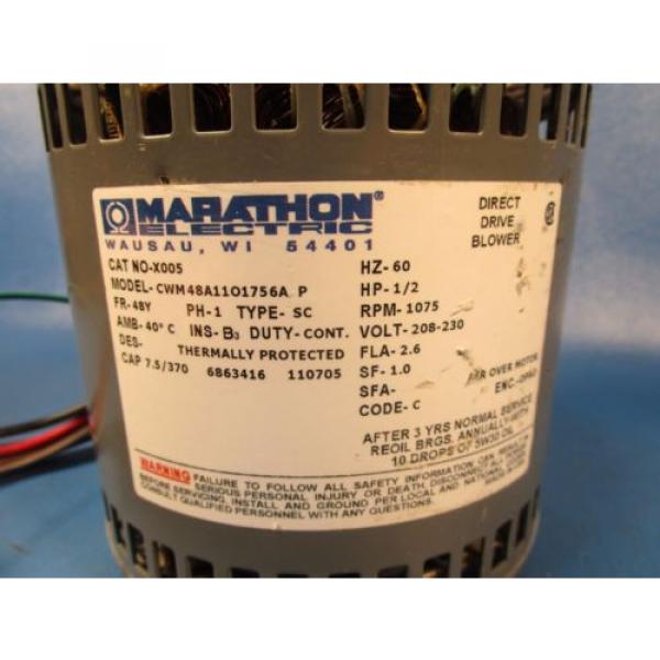 Marathon Electric 48A1101756 X005 Direct Drive Blower PSC Motor, 3 Speed #4 image