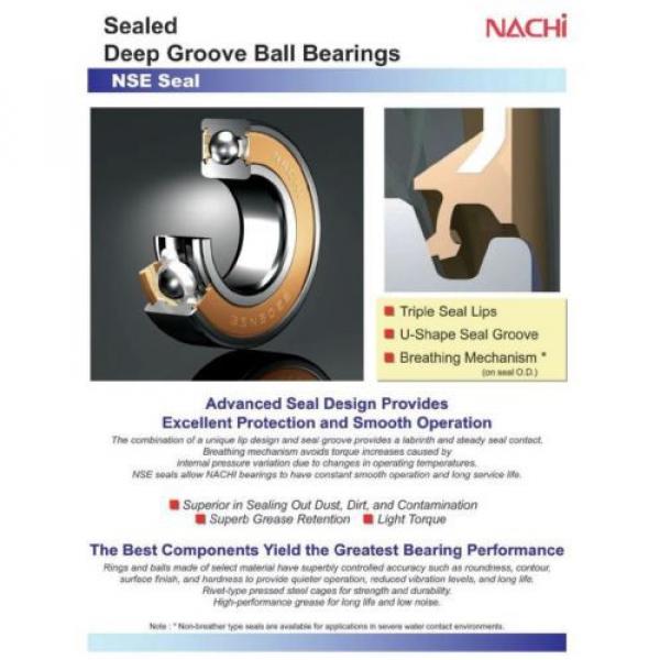 6306-2NSE C3 Nachi Bearing Electric Motor Quality 30mm x 72mm x 19mm  2RS #2 image