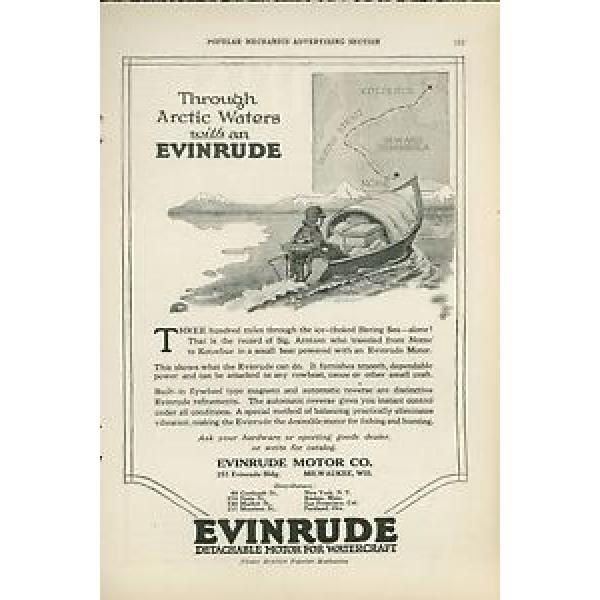 1920 Evinrude Motor Boat Engine Ad Nome Alaska Bearing Sea Arctic Motorboat #1 image