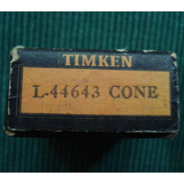 NOS (NEW OLD STOCK) TIMKEN TAPERED ROLLING BEARING (L-44643 CONE) ORIGINAL BOX #5 image