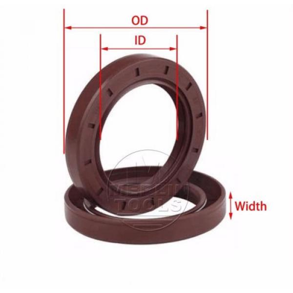 Select Size ID 16 - 20mm TC Double Lip Viton Oil Shaft Seal with Spring #1 image