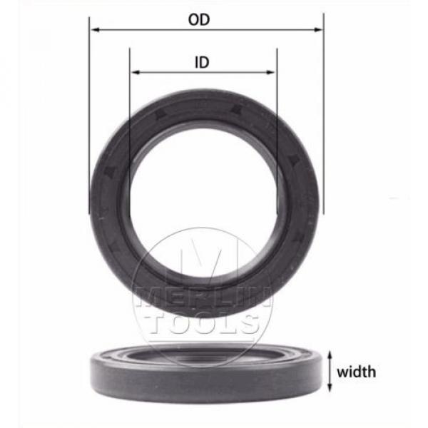 Select Size ID 38 - 40mm TC Double Lip Rubber Rotary Shaft Oil Seal with Spring #1 image