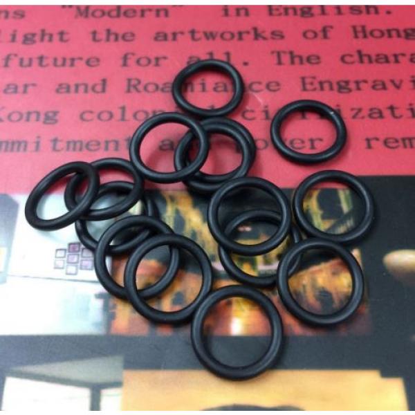 30 Pcs Black Rubber O Ring Oil Seal Gasket 14mm x 2mm #1 image