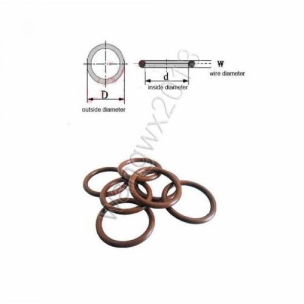 2PCS Oil Resistant FKM Seal Fluorine Rubber 3.1mm Sealing O-Ring Brown 36-65mm #3 image