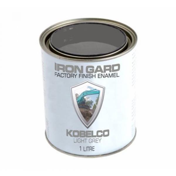 IRON GARD 1L Enamel Paint KOBELCO LIGHT GREY Excavator Auger Loader Skid Bucket #2 image