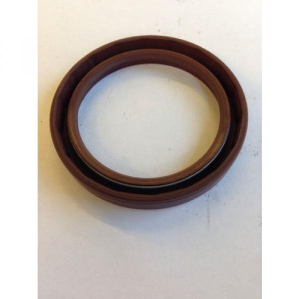 55x72x10mm Metric Viton Rotary Shaft Oil Seal with Spring. #2 image