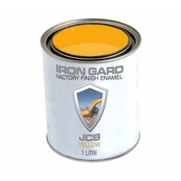 IRON GARD 1L Enamel Paint JCB YELLOW Excavator Dozer Skid Bucket Attachment #2 image