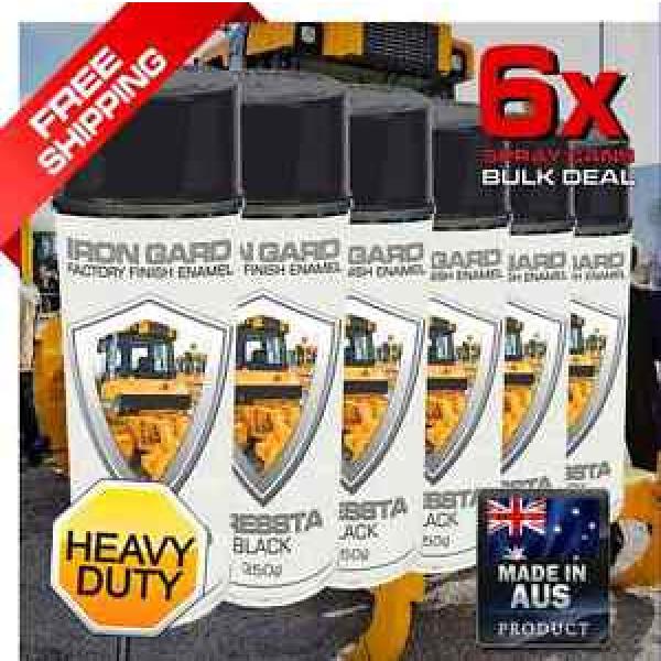 6x IRON GARD Spray Paint DRESSTA BLACK Excavator Dozer Loarder Bucket Attachment #1 image