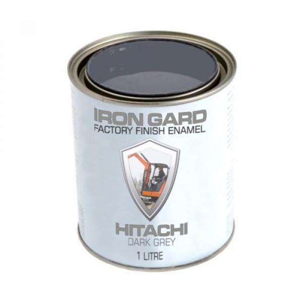 IRON GARD 1L Enamel Paint HITACHI CAB GREY Excavator Dozer Skid Bucket Auger Dig #2 image